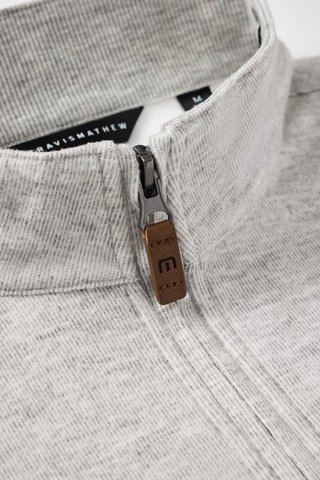 Travis Mathew Cloud heren sweater 1/4 zip, heather grey