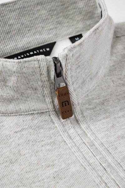 Travis Mathew Cloud heren sweater 1/4 zip, heather grey