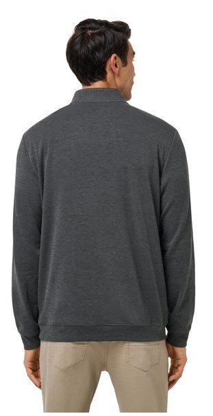 Travis Mathew Cloud heren sweater 1/4 zip, heather black