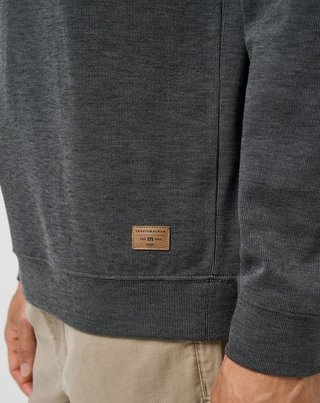 Travis Mathew Cloud heren sweater 1/4 zip, heather black