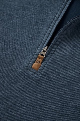 Travis Mathew Cloud heren sweater 1/4 zip, heather navy
