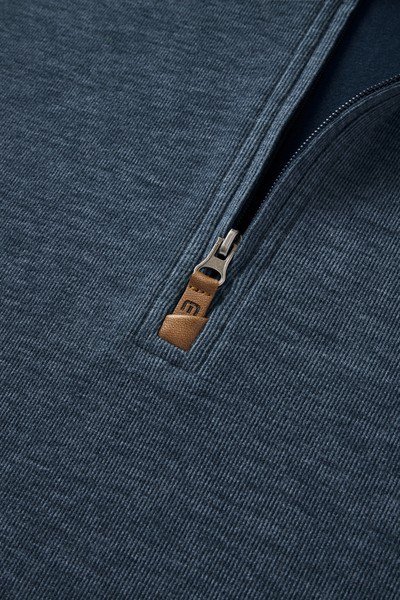 Travis Mathew Cloud heren sweater 1/4 zip, heather navy