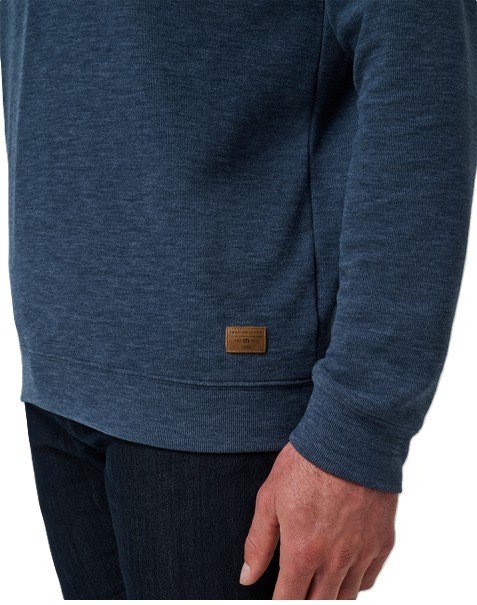 Travis Mathew Cloud heren sweater 1/4 zip, heather navy