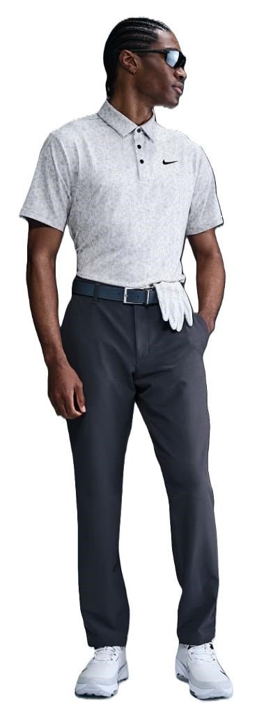 Nike Dri-FIT Tour Print heren polo, photon dust/black