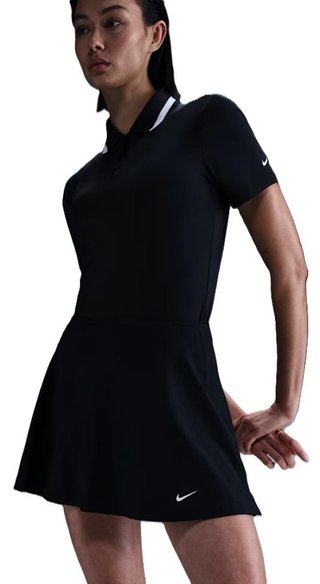 Nike Dri-Fit Tour dames golfskort, zwart/wit