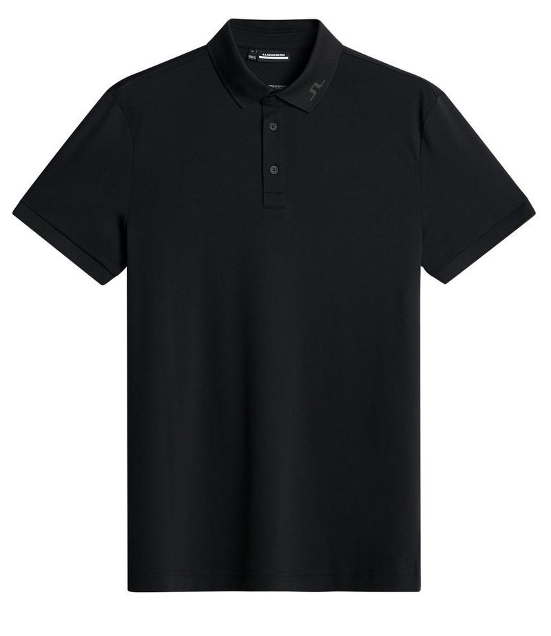 J.Lindeberg KV Print heren polo, zwart