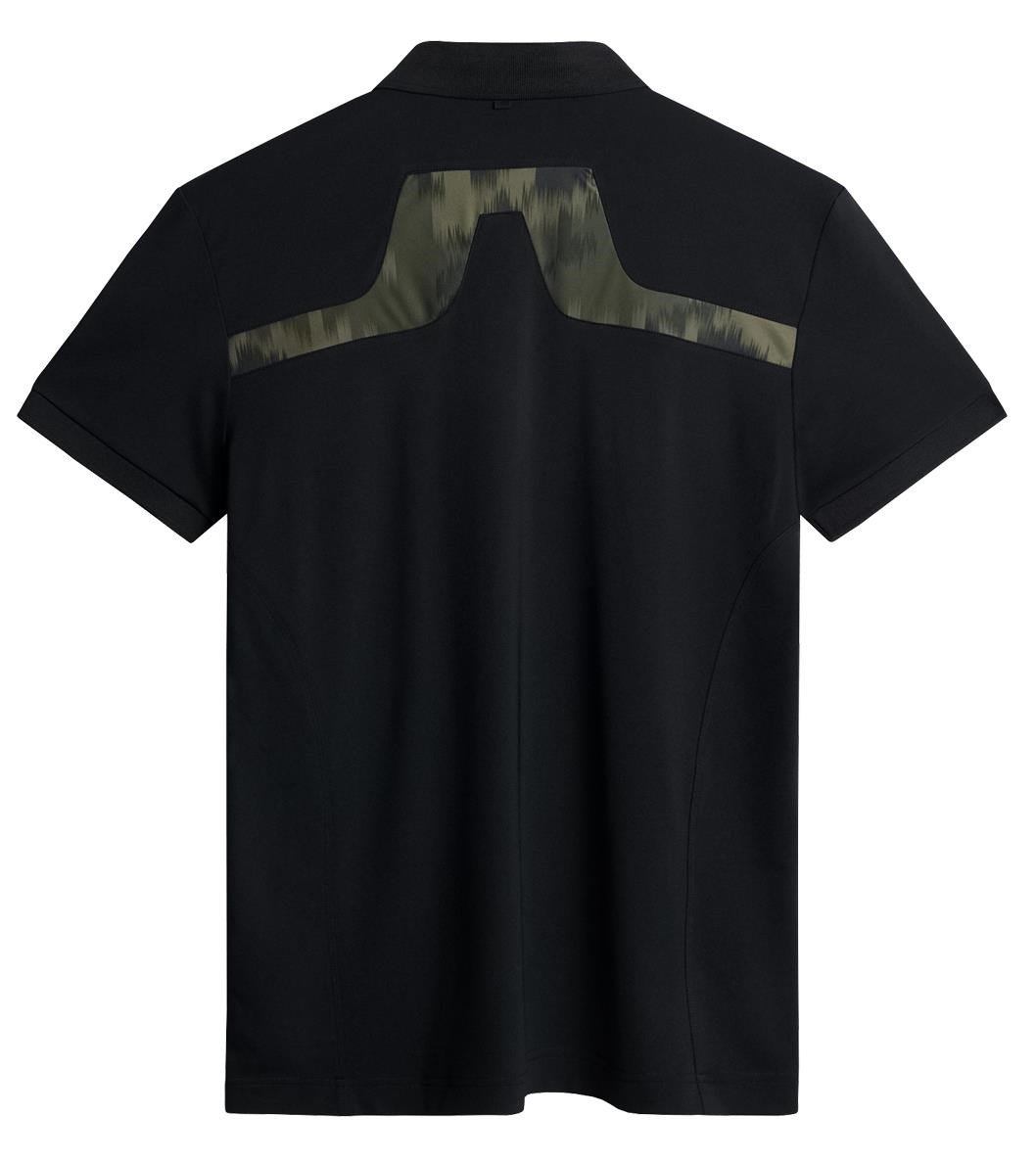 J.Lindeberg KV Print heren polo, zwart