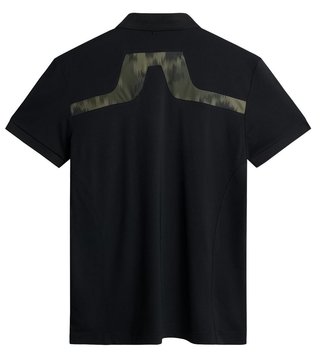 J.Lindeberg KV Print heren polo, zwart