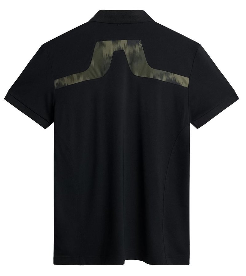 J.Lindeberg KV Print heren polo, zwart