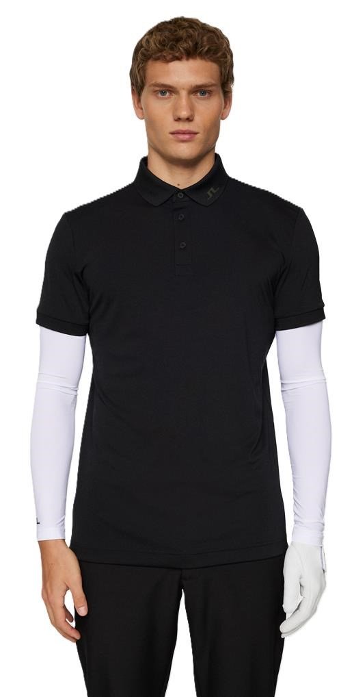 J.Lindeberg KV Print heren polo, zwart