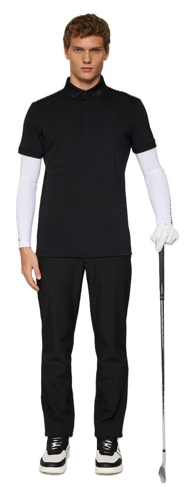 J.Lindeberg KV Print heren polo, zwart