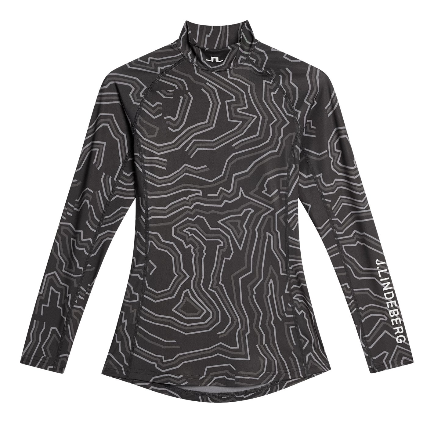J.Lindeberg Ella Print Compression dames T-shirt, asphalt