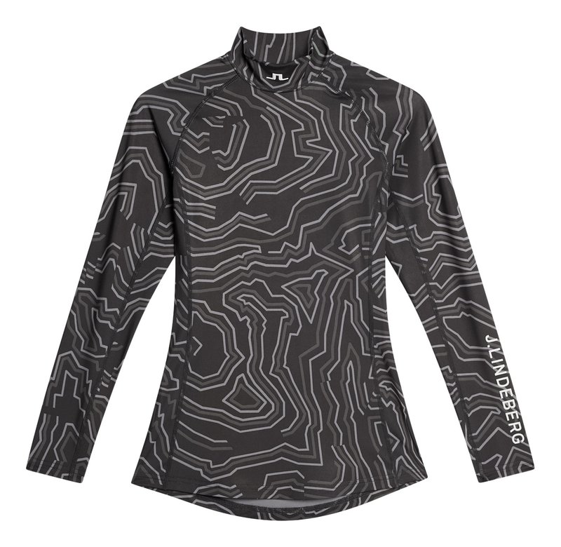 J.Lindeberg Ella Print Compression dames T-shirt, asphalt