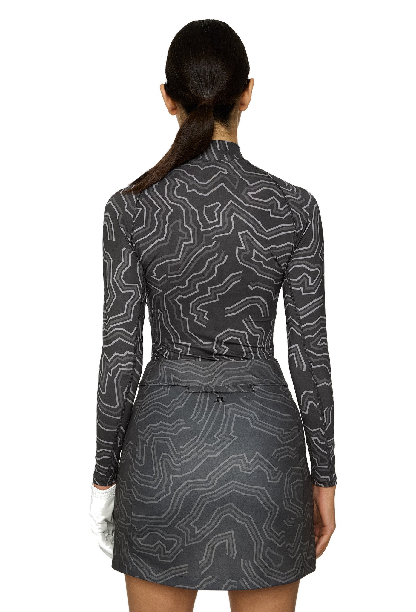 J.Lindeberg Ella Print Compression dames T-shirt, asphalt