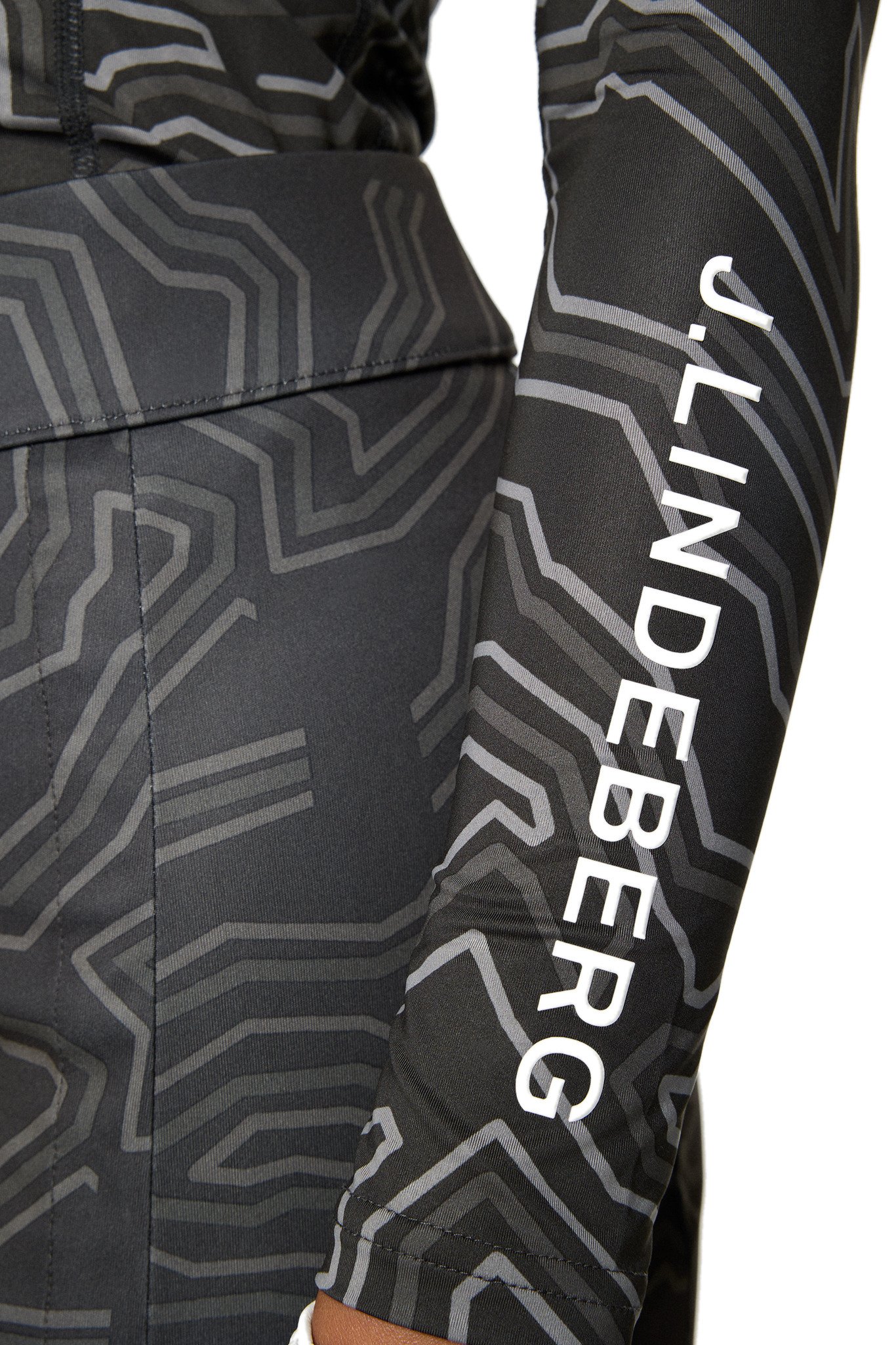 J.Lindeberg Ella Print Compression dames T-shirt, asphalt