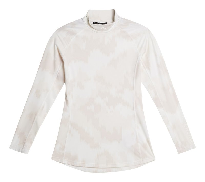 J.Lindeberg Ella Print Compression dames T-shirt, warp gray lilac