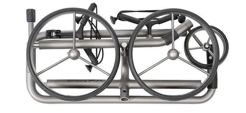 JuCad Edition S 3-wielige handwagen, aluminiumlegering + draagtas JTT, zilver