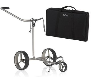 JuCad Edition S 3-wielige handwagen, aluminiumlegering + draagtas JTT, zilver