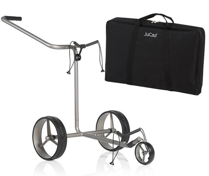 JuCad Edition S 3-wielige handwagen, aluminiumlegering + draagtas JTT, zilver