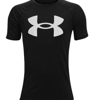 Under Armour Tech Big Logo jongens shirt, zwart