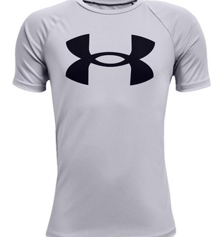 Under Armour Tech Big Logo jongens shirt, grijs