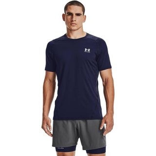 Under Armour HG Fitted SS heren t-shirt, midnight navy