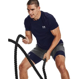 Under Armour HG Fitted SS heren t-shirt, midnight navy