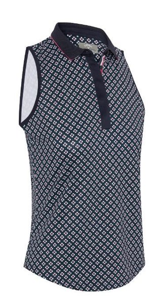 Callaway Mini Geo Floral Sleeveless dames top, peacoat