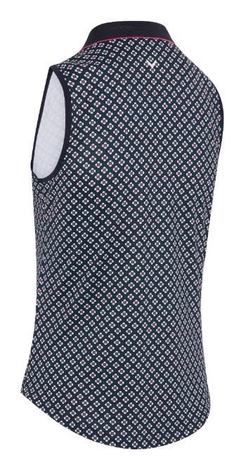 Callaway Mini Geo Floral Sleeveless dames top, peacoat