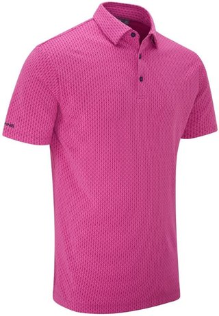 PING Hershel heren polo, ultra pink multi