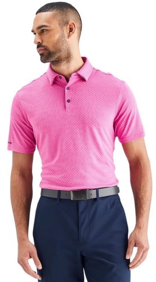 PING Hershel heren polo, ultra pink multi