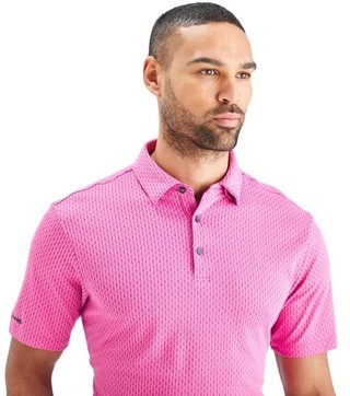 PING Hershel heren polo, ultra pink multi