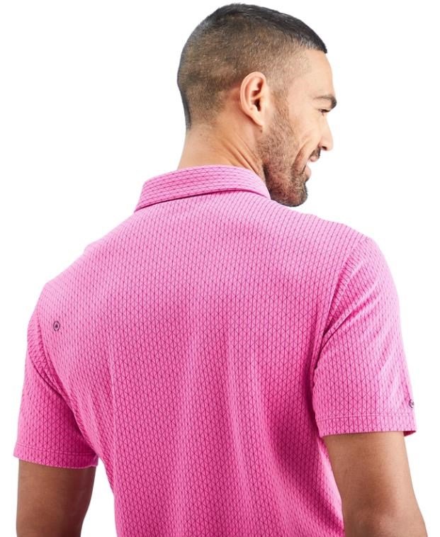 PING Hershel heren polo, ultra pink multi