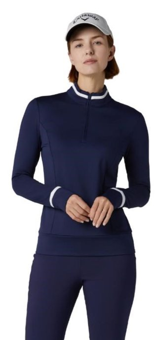 Callaway Thermal Long Sleeve Colourblock dames top, peacoat