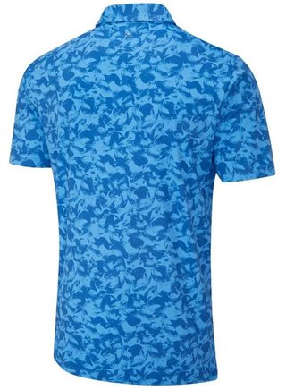 PING Julian heren polo, tidal blue multi