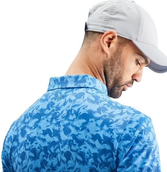 PING Julian heren polo, tidal blue multi