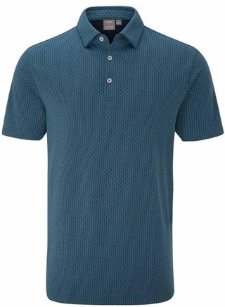 PING Hershel heren polo, blue fusion multi