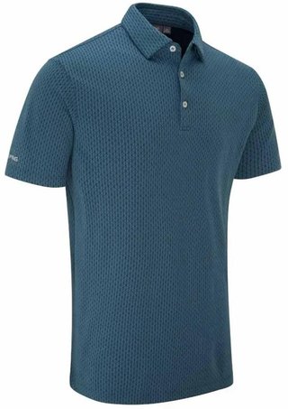 PING Hershel heren polo, blue fusion multi