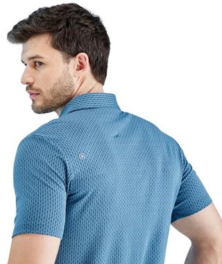 PING Hershel heren polo, blue fusion multi