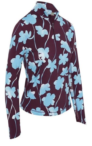 Callaway Stemmed Floral Sun Protection dames top, potent purple