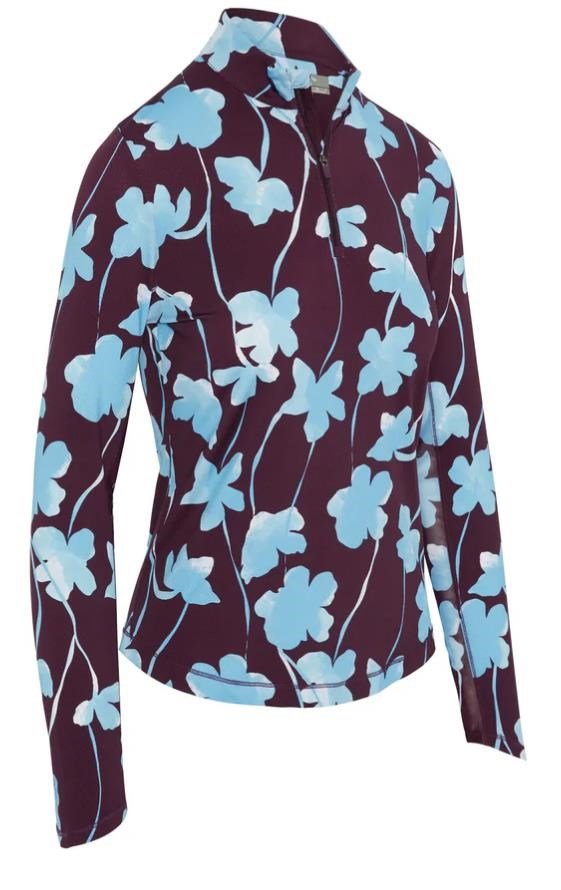 Callaway Stemmed Floral Sun Protection dames top, potent purple