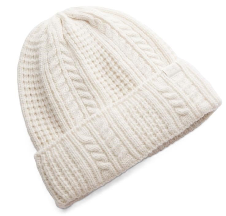 Under Armour Halftime Cable Knit dames beanie, stone/khaki base