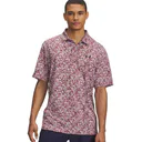 Under Armour Playoff 3.0 Printed heren polo, tourmaline pink/dark maroon/midnight navy