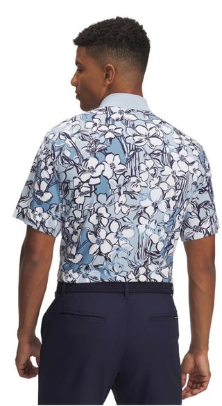 Under Armour Drive Chill Printed heren polo, blue calm/midnight navy
