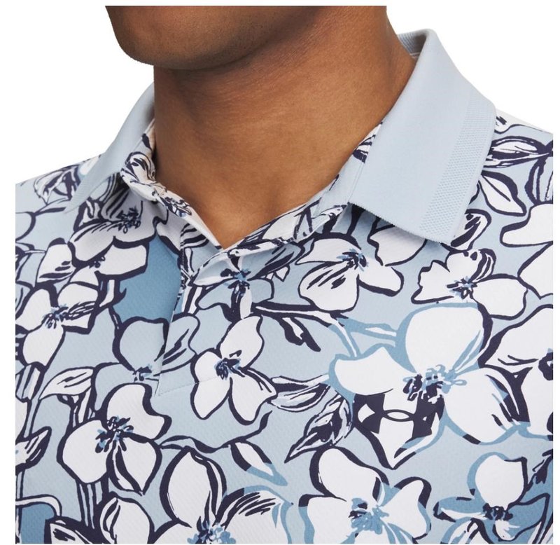 Under Armour Drive Chill Printed heren polo, blue calm/midnight navy