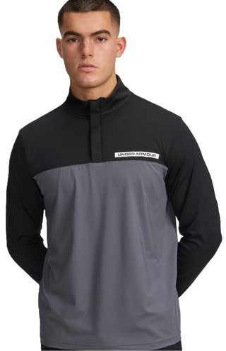 Under Armour T2G 1/4 Zip heren sweater, zwart/castlerock/wit