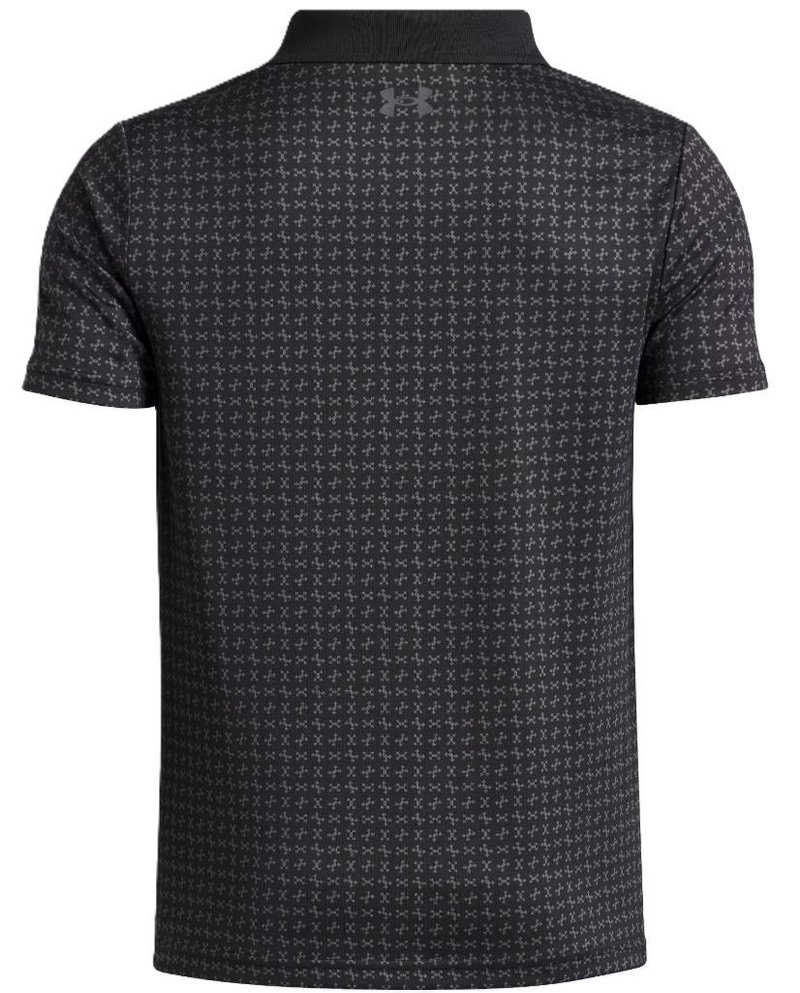 Under Armour Matchplay Printed junior polo, zwart/castlerock