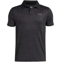 Under Armour Matchplay Printed junior polo, zwart/castlerock