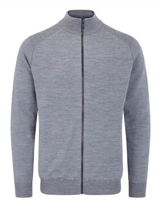 PING Murphy Lined full zip heren trui, french grey marl
