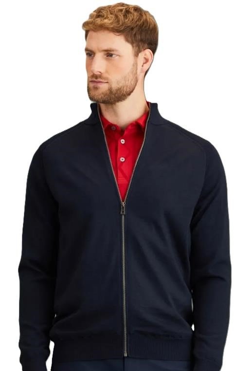 PING Murphy Lined full zip heren trui, navy